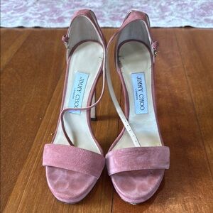 Jimmy Choo Pink Heels with Suede Finish